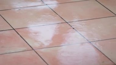 Çatıya Yağmur Damlaları.Bahçeye Düşen Yağmur