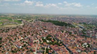 Edirne Şehir Merkezi 'nin profesyonel insansız hava aracı tarafından yapılan hava görüntüsü.