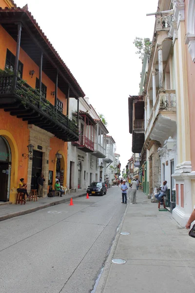 Cartagena Colombia Czerwca 2011 Śródmieściu Starego Miasta Kolonialnego Miasto Cartagena — Zdjęcie stockowe