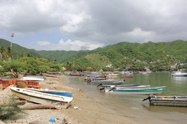 Taganga Colombia Ιουνιου 2011 Taganga Είναι Μια Μικρή Πόλη Αλιείας — Φωτογραφία Αρχείου