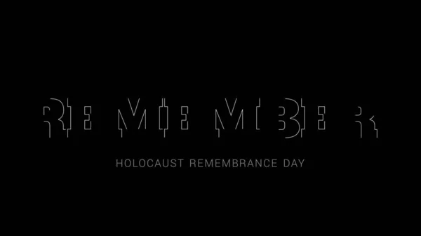 Holocaust Remembrance Day Concept Caption Middle Remember Written Missing Letters — Stock Vector