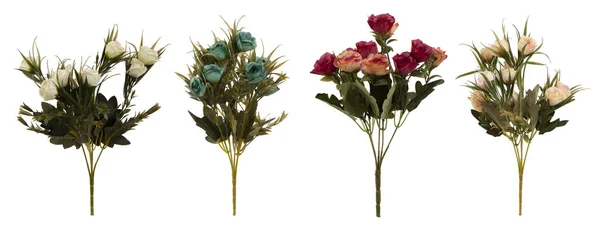 Set Van Prachtige Kunst Bloemen Voor Decoratie Gerangschikt Een Rij — Stockfoto
