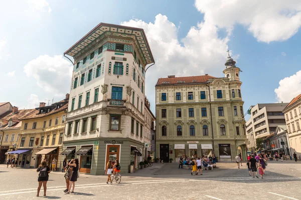 Hauptmann House Preseren Square City Center Ljubljana Capital Slovenia 2019 — Stock Photo, Image