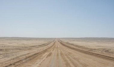 Namibya açık geniş çöl manzara