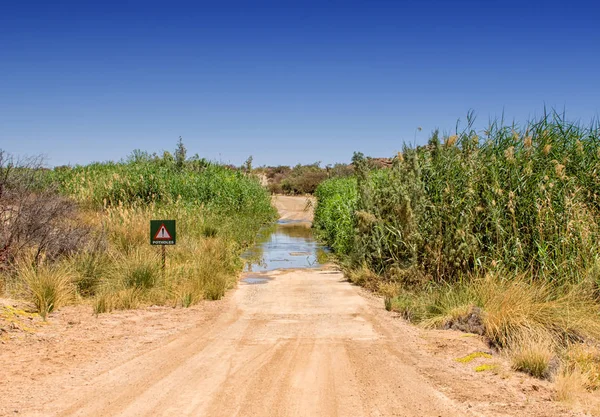 water crossing in arid Northern Cape, South Africa