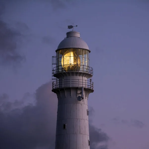 Vue Tour Phare Nuages Crépuscule — Photo