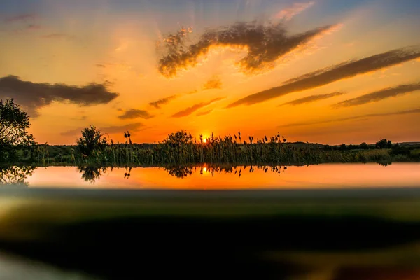 Heiße Und Warme Farben Und Schattierungen Der Schönen Landschaften Russlands — Stockfoto