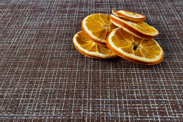 Composition Oranges Séchées Oranges Oranges Tranches Forme Ronde Couleur Préservée — Photo