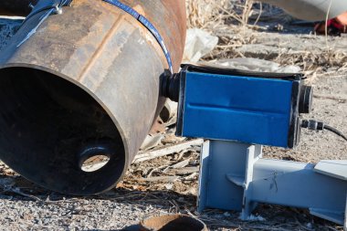 Boru hattı derlemeler ve parçaları alanında kaynak sitesinde kaynaklı eklemlerin muayene x-ışını