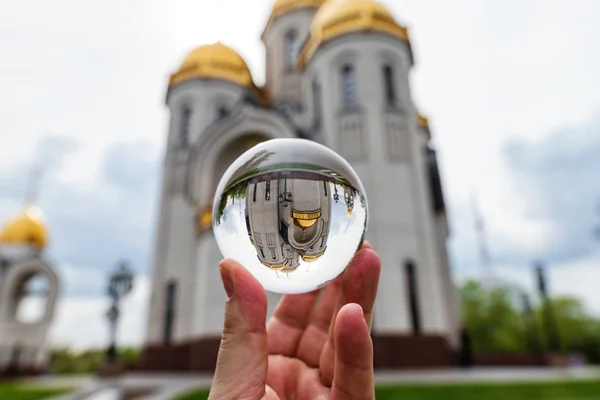 Orthodoxe Kirche aller Heiligen auf dem Mamajew-Kurgan — Stockfoto