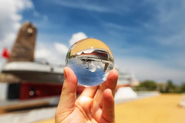 Vapor de fogo "Gasitel" - um monumento à bacia do rio de Volga. Th... — Fotografia de Stock