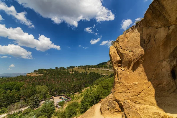 Vue Sur Sommet Anneau Des Formations Rocheuses Formaient Arc Forme — Photo