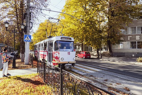 Pyatigorsk October City Tram Rides Autumn Streets Tourist Center October — Stock Photo, Image