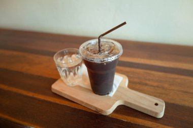 Ahşap arka planda arka kahve.