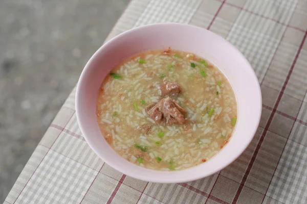 Mingau Arroz Mesa — Fotografia de Stock