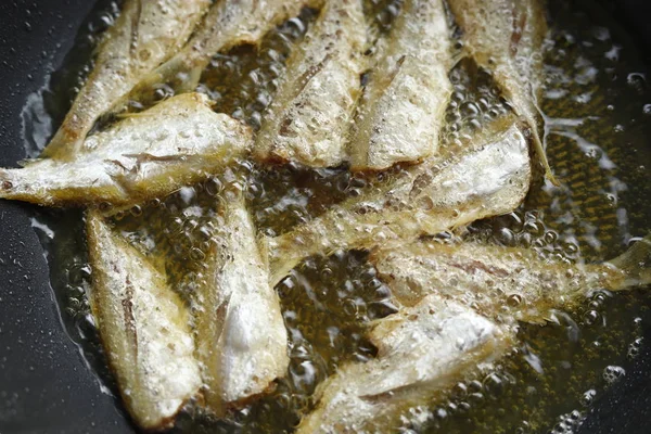 Vissen Koekenpan Frituren — Stockfoto