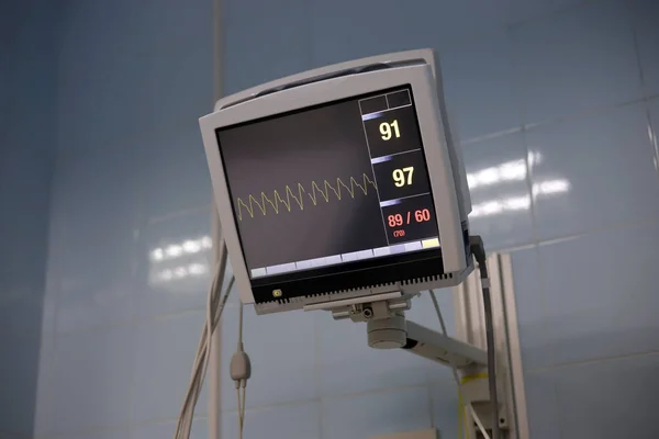 Medical vital signs monitor in a hospital.