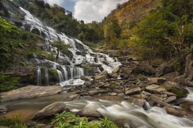 Şelale orman sonbahar, Chiang Mai Tayland.