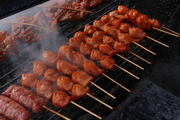 Rotisserie Chicken Street Food Thailand — Stock Photo, Image