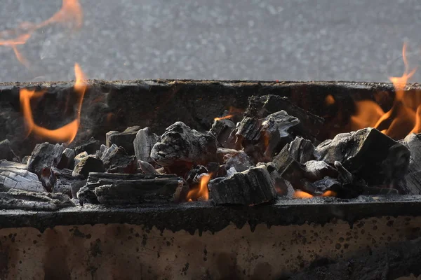 Cinzas Fogão Carvão — Fotografia de Stock