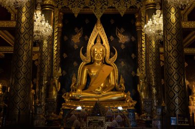 Buda heykelleri Phitsanulok ili, Tayland.