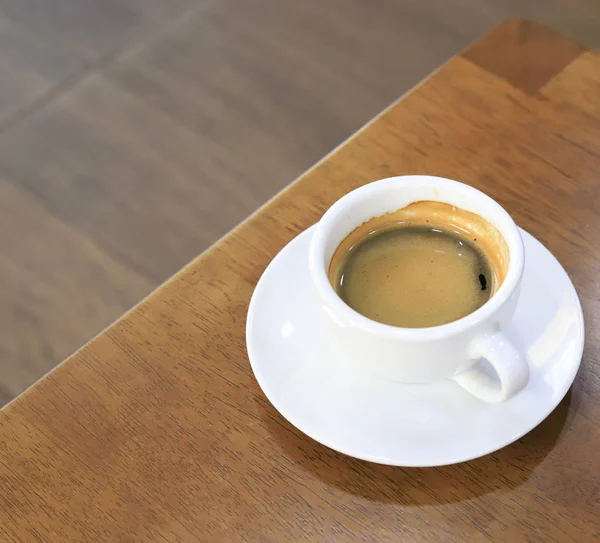 Café Caliente Sobre Fondo Madera — Foto de Stock