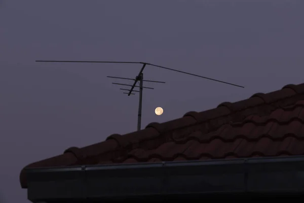 Volle Maan Foto Nacht — Stockfoto