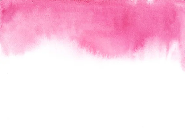 Aquarelle Rose Abstraite Sur Fond Blanc Les Éclaboussures Couleur Dans — Photo