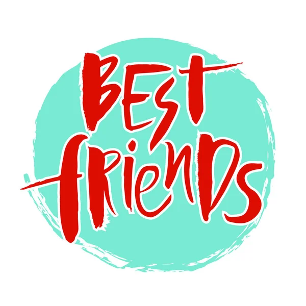 Best friend lettering red — Stock Vector