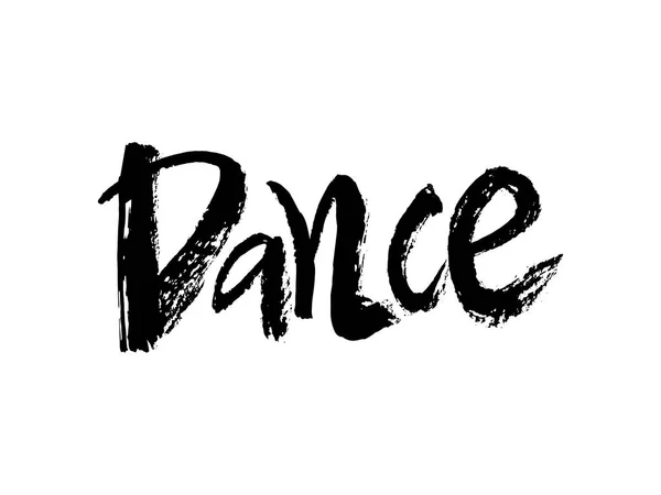 Ilustracja wektorowa odręczny pędzel napis Dance — Wektor stockowy