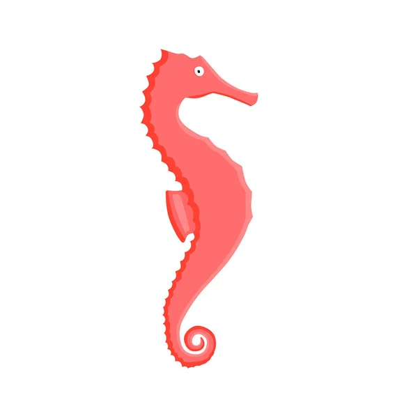 Seahorse teken ter plaatse geïsoleerd op witte achtergrond. — Stockvector