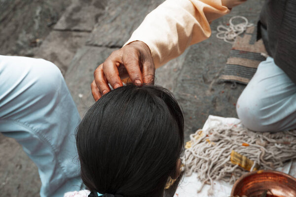 Janai Purnima and Rakshya Bandhan Festival Celebration at Bagmati River, Pashupatinath Temple, Kathmandu