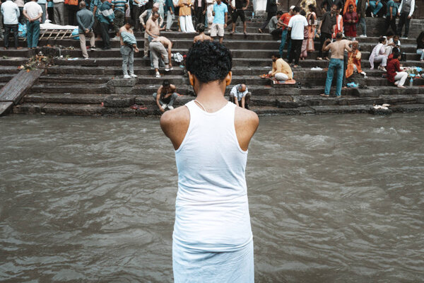 Janai Purnima and Rakshya Bandhan Festival Celebration at Bagmati River, Pashupatinath Temple, Kathmandu