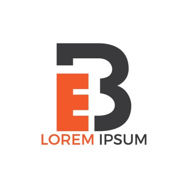 EB mektup logo tasarım vektör çizim. Mektup Eb mektup logo yaratıcı