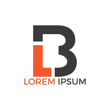Lb mektup logo tasarım vektör çizim. Mektup Lb mektup logo yaratıcı