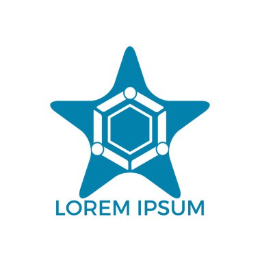 Tıbbi aile Kliniği, sosyal topluluk, fitness ve yardım kuruluşunun tasarlamak vektör yıldız simgesi.