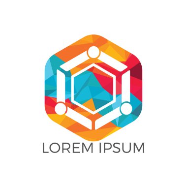 İnsanlar topluluk vektör logo tasarlamak. Ekip çalışması sembolü. Sosyal logosunu görmeniz gerekir. Ortaklık insanlar.