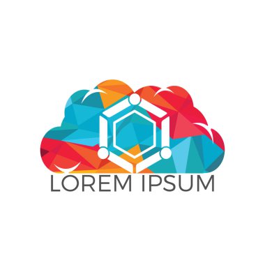 Tıbbi aile Kliniği, sosyal topluluk, fitness ve yardım kuruluşunun bulut soyut vektör simgesi.