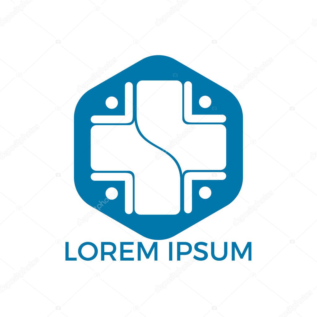 Health Care Community Logo Design. Community Care Logo Design.