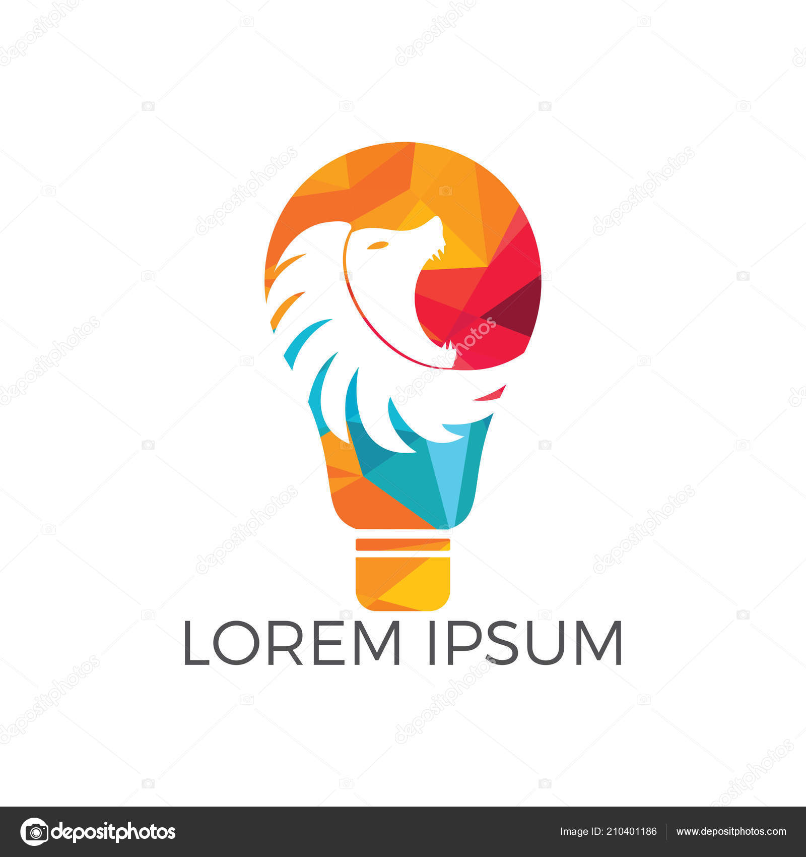 light bulb lion logo design wild ideas logo concept stock vector c irfankhanalvi 210401186 depositphotos