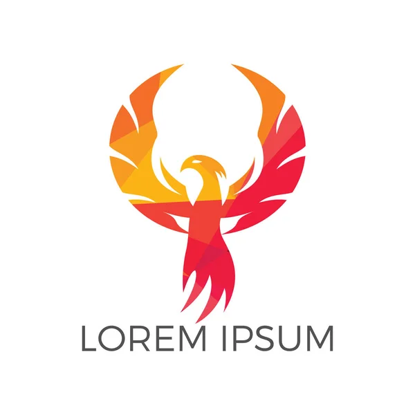 Phoenix logo tasarımı. Mitolojik kuşun yaratıcı logosu.