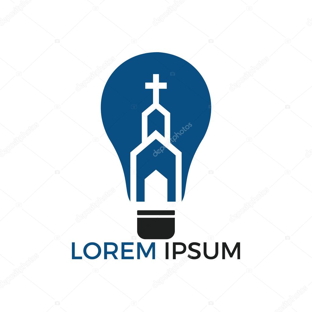 Church logo design. Ministry Logo Design for Church. The Lamp of Jesus Christ. God's lamp sign.