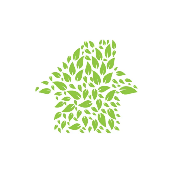 Astratto Modello Design Logo Della Casa Natura — Vettoriale Stock