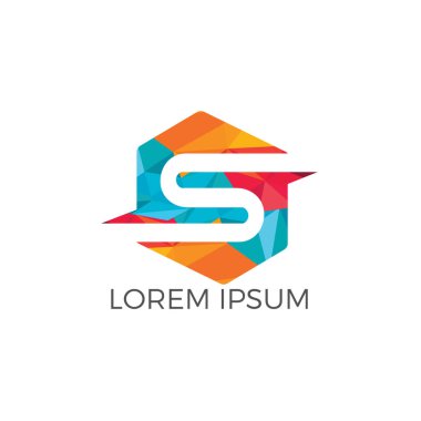 Yaratıcı harf S logo tasarımı.
