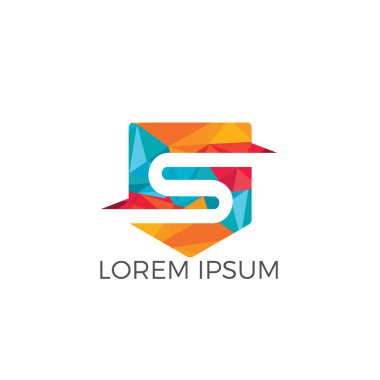 Yaratıcı harf S logo tasarımı.