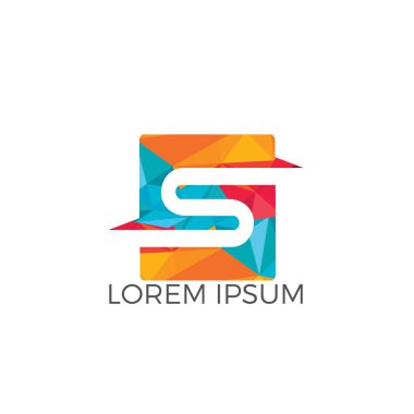 Yaratıcı harf S logo tasarımı.