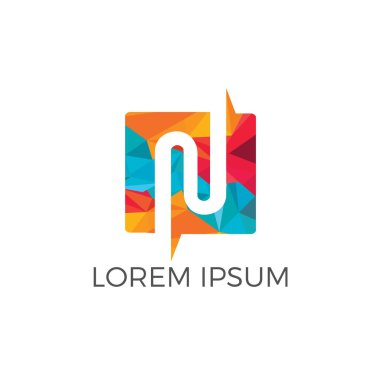 Yaratıcı harf N logo tasarımı.