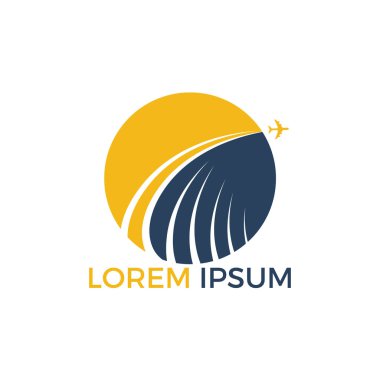 Logo seyahat. Seyahat acentası macera yaratıcı işareti. Logo seyahat şirketi sembolize ediyor..