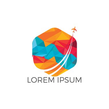 Logo seyahat. Seyahat acentası macera yaratıcı işareti. Logo seyahat şirketi sembolize ediyor..