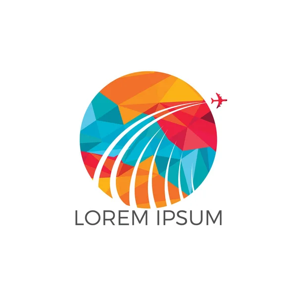 Logo seyahat. Seyahat acentası macera yaratıcı işareti. Logo seyahat şirketi sembolize ediyor..